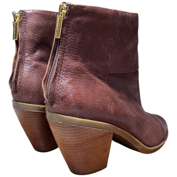 BANDOLINO Joined To Me Women's Size 8 Brown Leather Cap Toe Booties Ankle - Picture 5 of 13